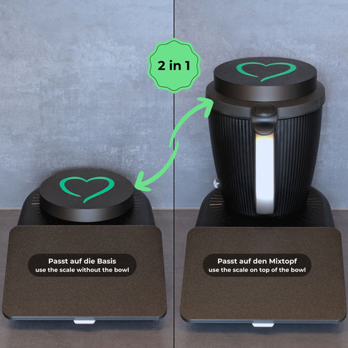 2-in-1 Waageplatte für Thermomix TM7 - Herz Design