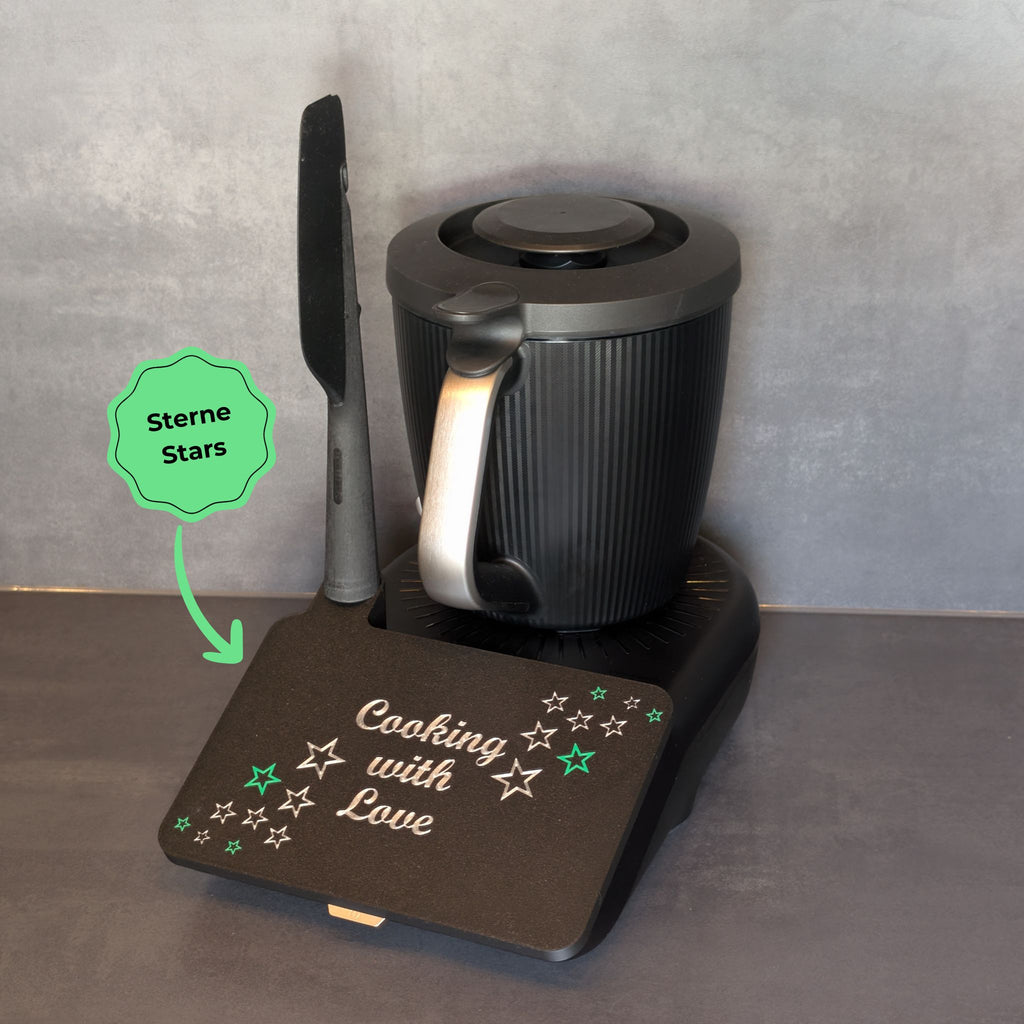 Displayschutz für Thermomix TM7 - „Cooking with Love“ mit Herzen oder Sternen