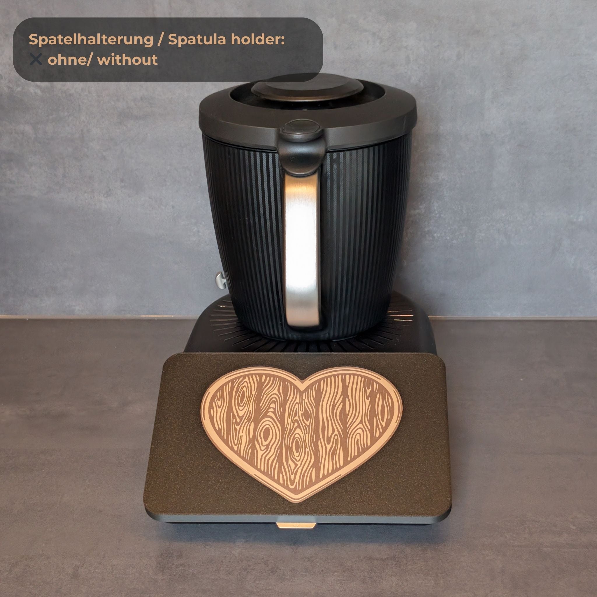 Displayschutz für Thermomix TM7 mit Holz Herz Design