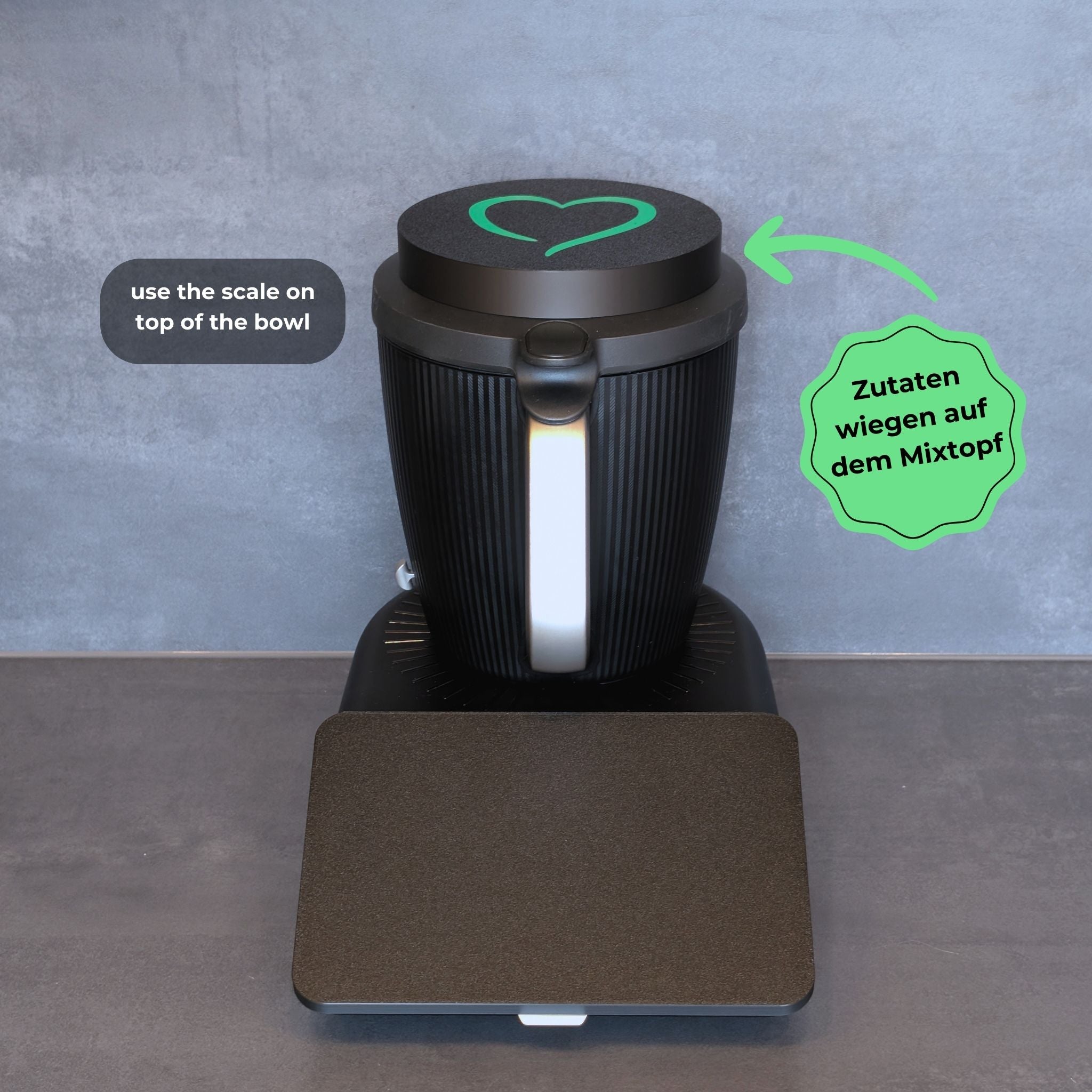 2-in-1 Waageplatte für Thermomix TM7 - Herz Design