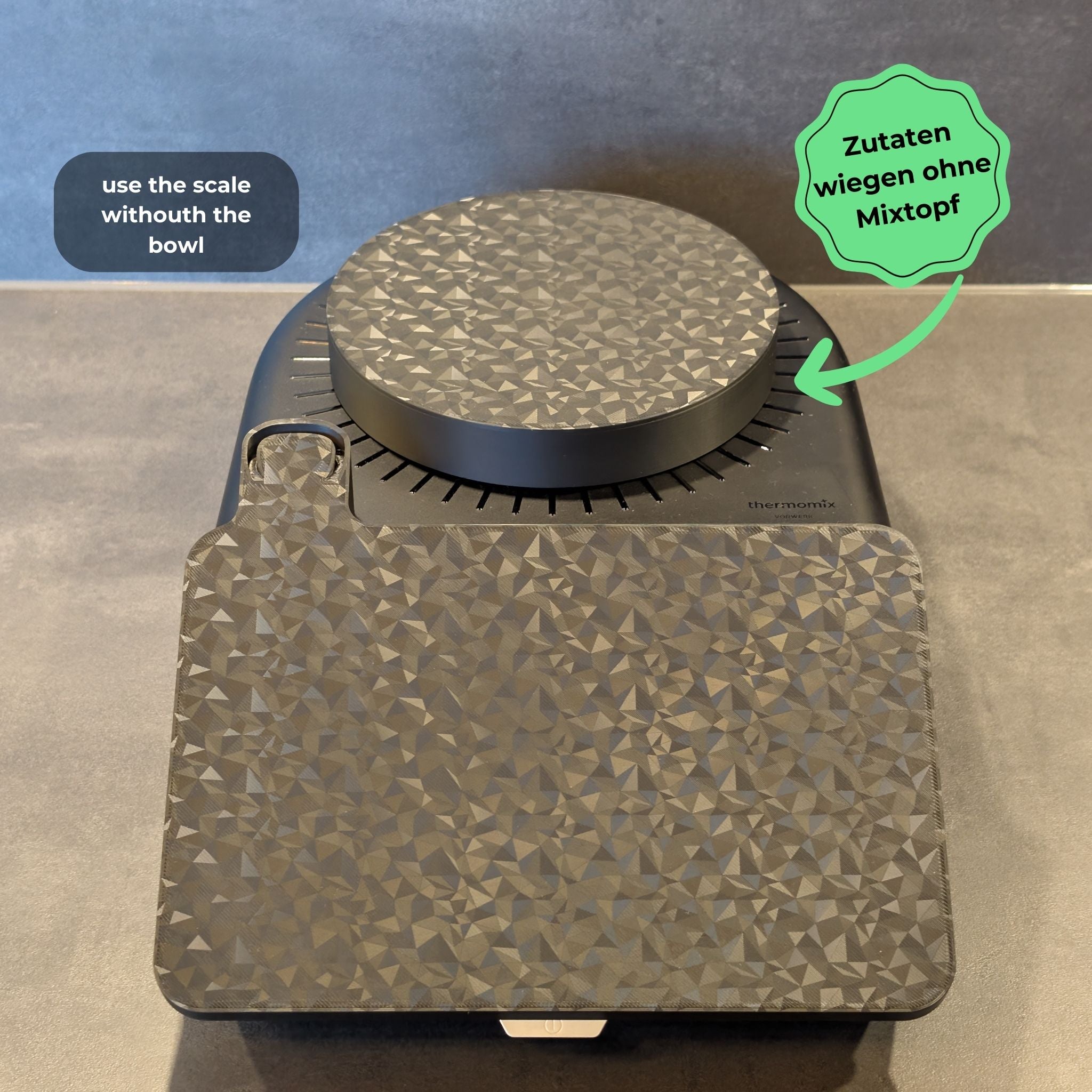 2-in-1 Waageplatte Thermomix TM7 –  Diamant-Optik Oberfläche