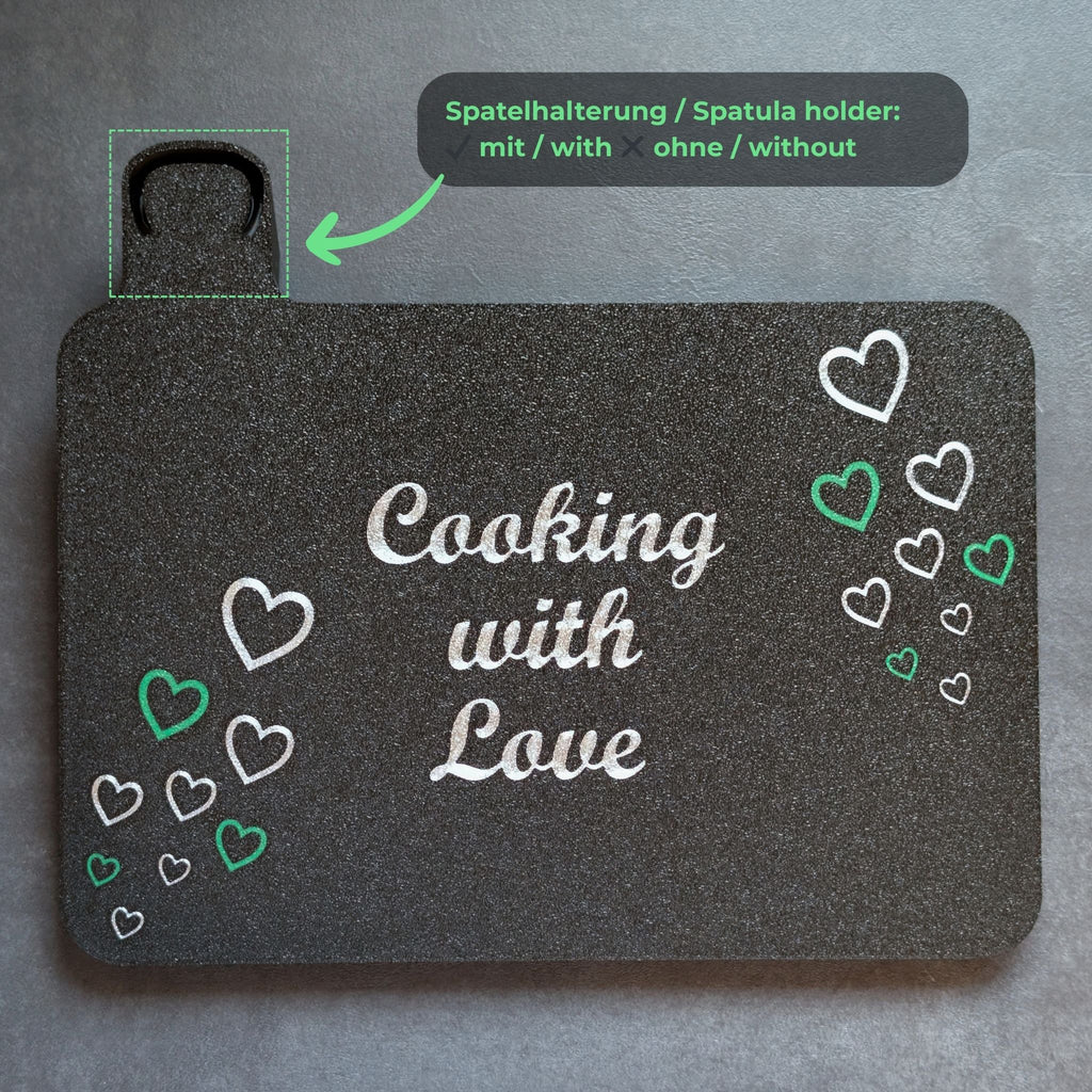 Displayschutz für Thermomix TM7 - „Cooking with Love“ mit Herzen oder Sternen