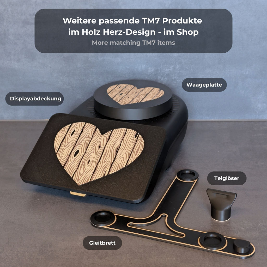 Displayschutz für Thermomix TM7 - Rustikales Holz Herz