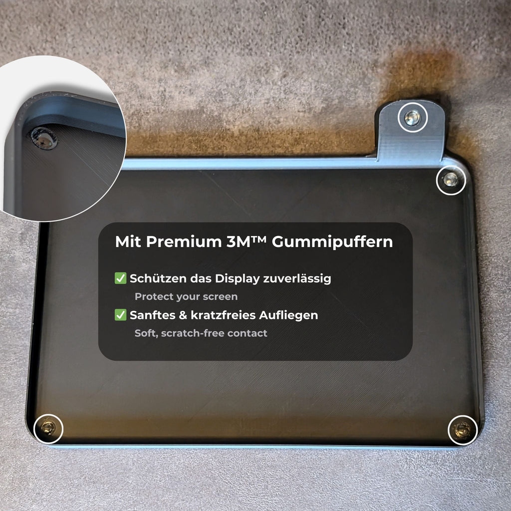 Displayschutz TM7 Hexenkessel Innenseite mit Gummipuffern für sicheren Halt und Schutz