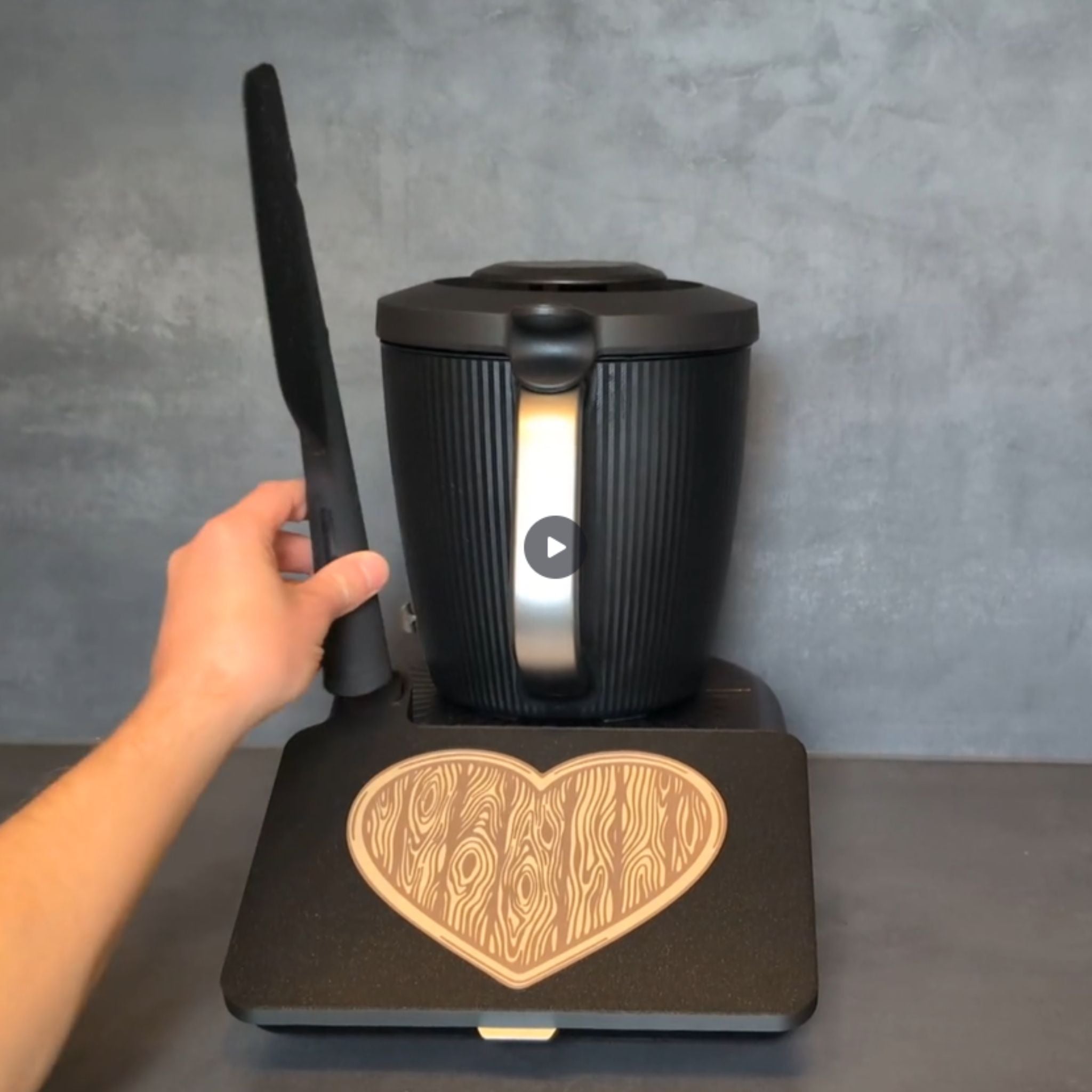 Displayschutz für Thermomix TM7 mit Holz Herz Design