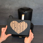 Displayschutz für Thermomix TM7 - Rustikales Holz Herz